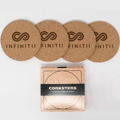 Corkster Round Coaster Set